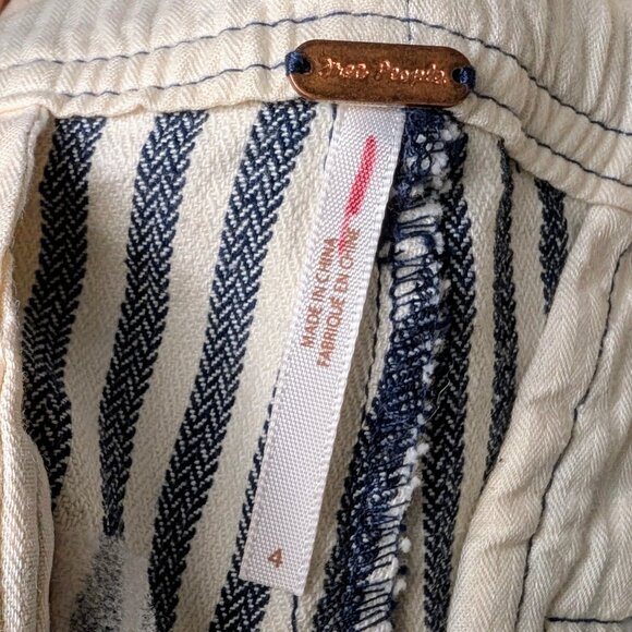 Free People Frankie Striped High Waist Skinny Pants SIZE 4 NWT - Picture 8 of 9